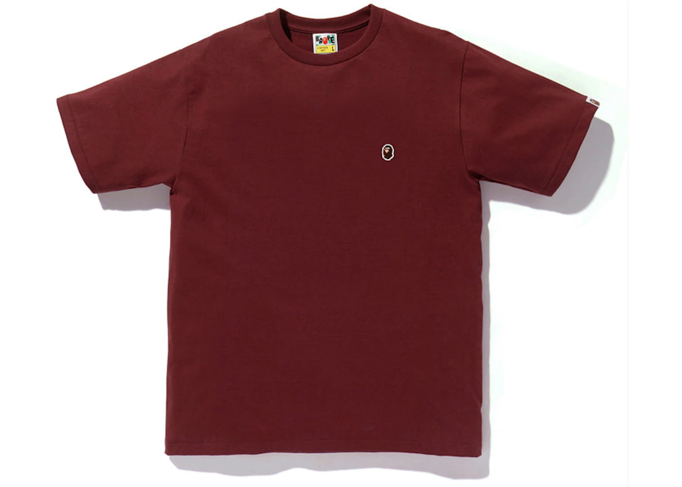 BAPE Ape Head One Point Tee Burgundy