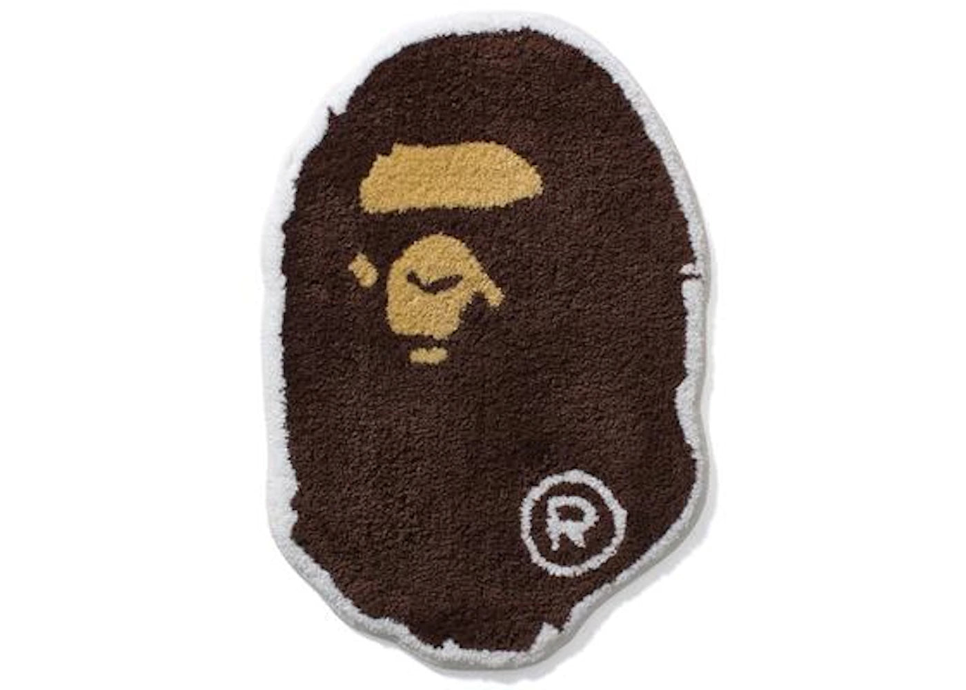 BAPE Ape Head Rug Brown