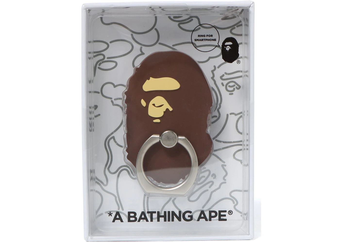 BAPE Ape Head Smartphone Ring Brown
