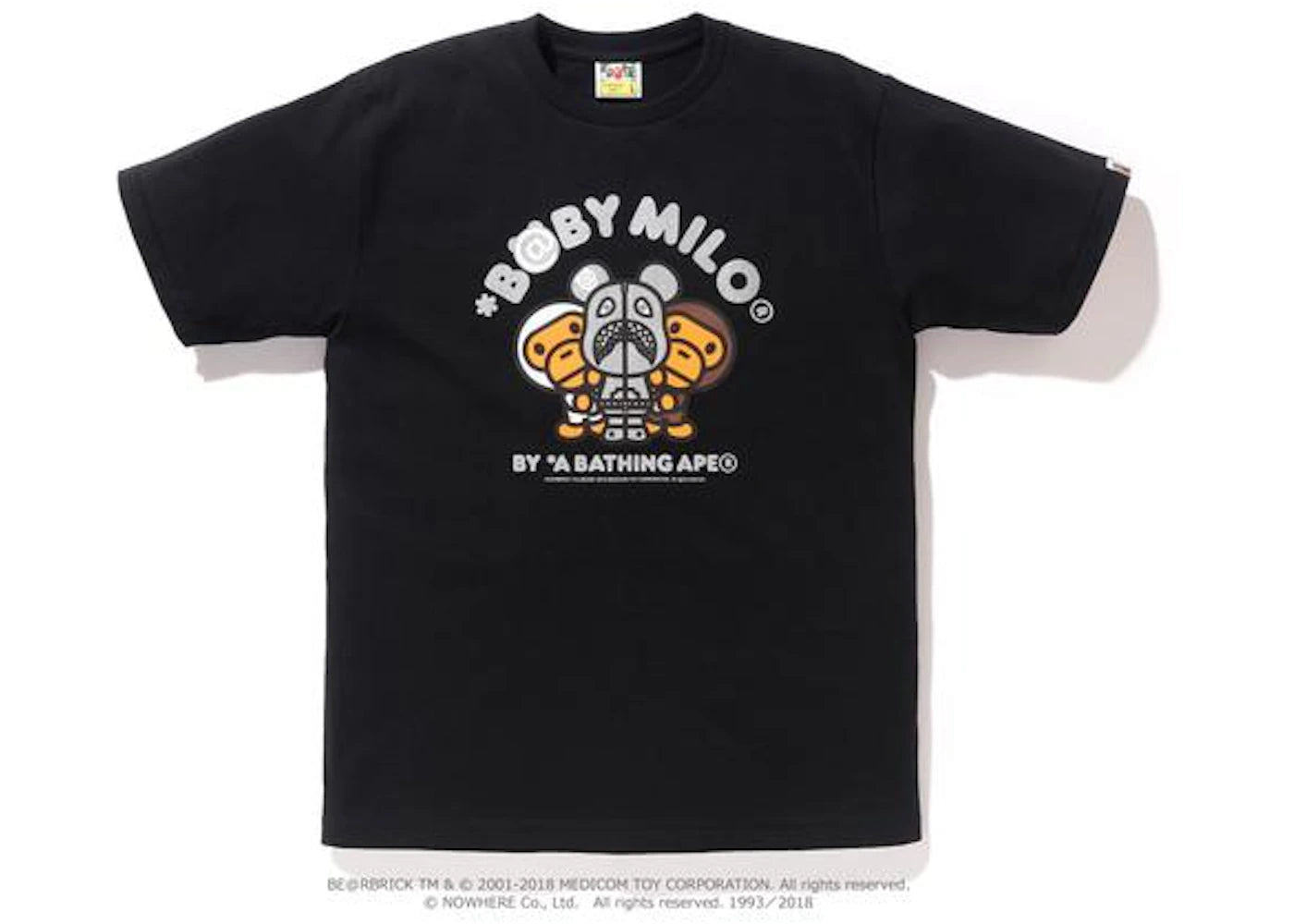 BAPE Baby Milo Bearbrick Shark Tee M (Medicom) Black