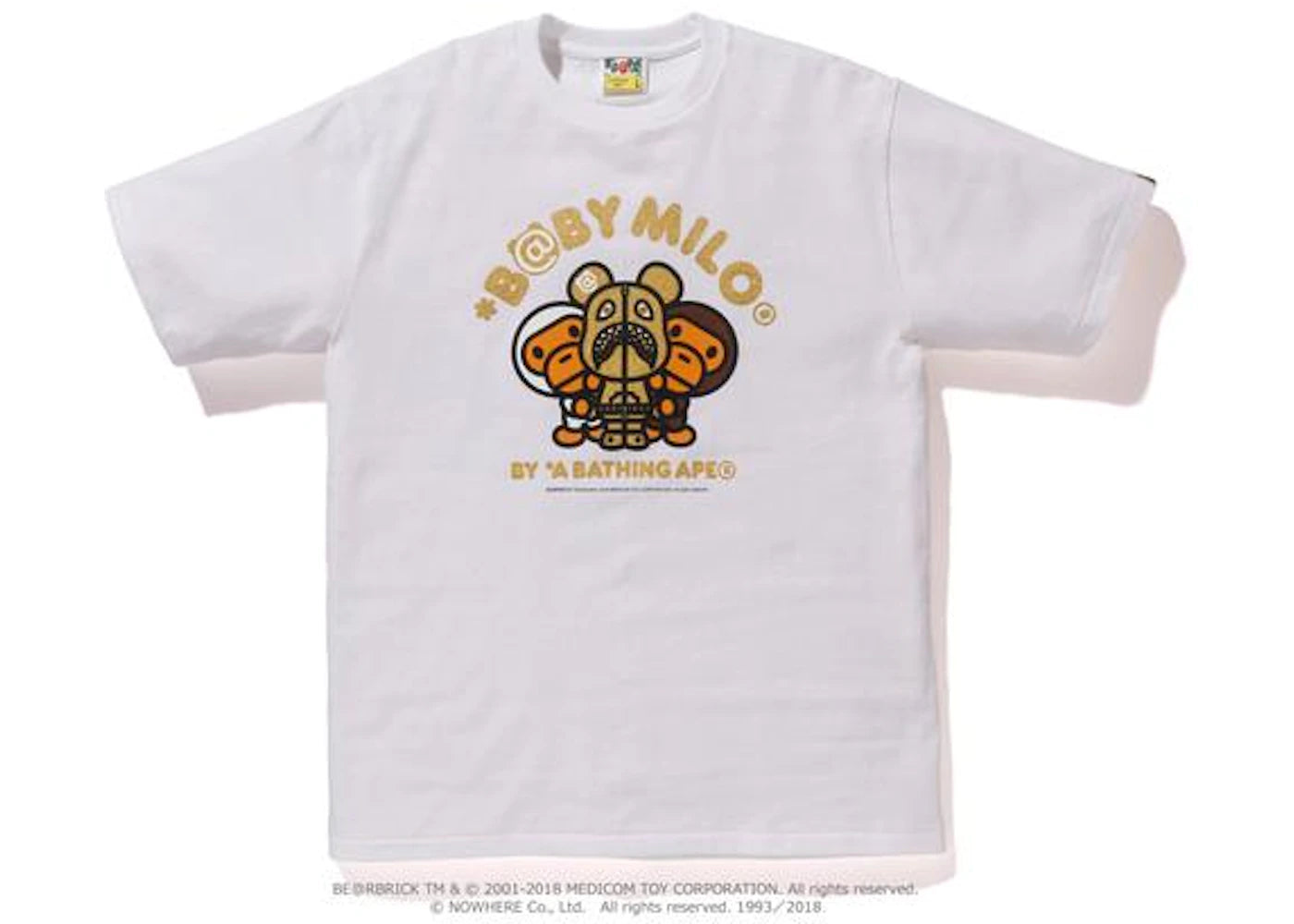 BAPE Baby Milo Bearbrick Shark Tee M (Medicom) White