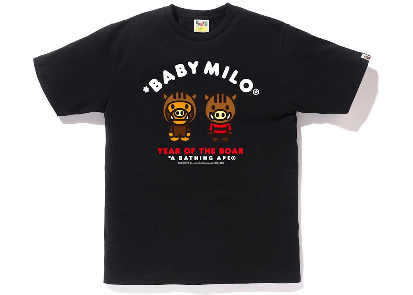 BAPE Baby Milo Year Of The Boar Tee Black