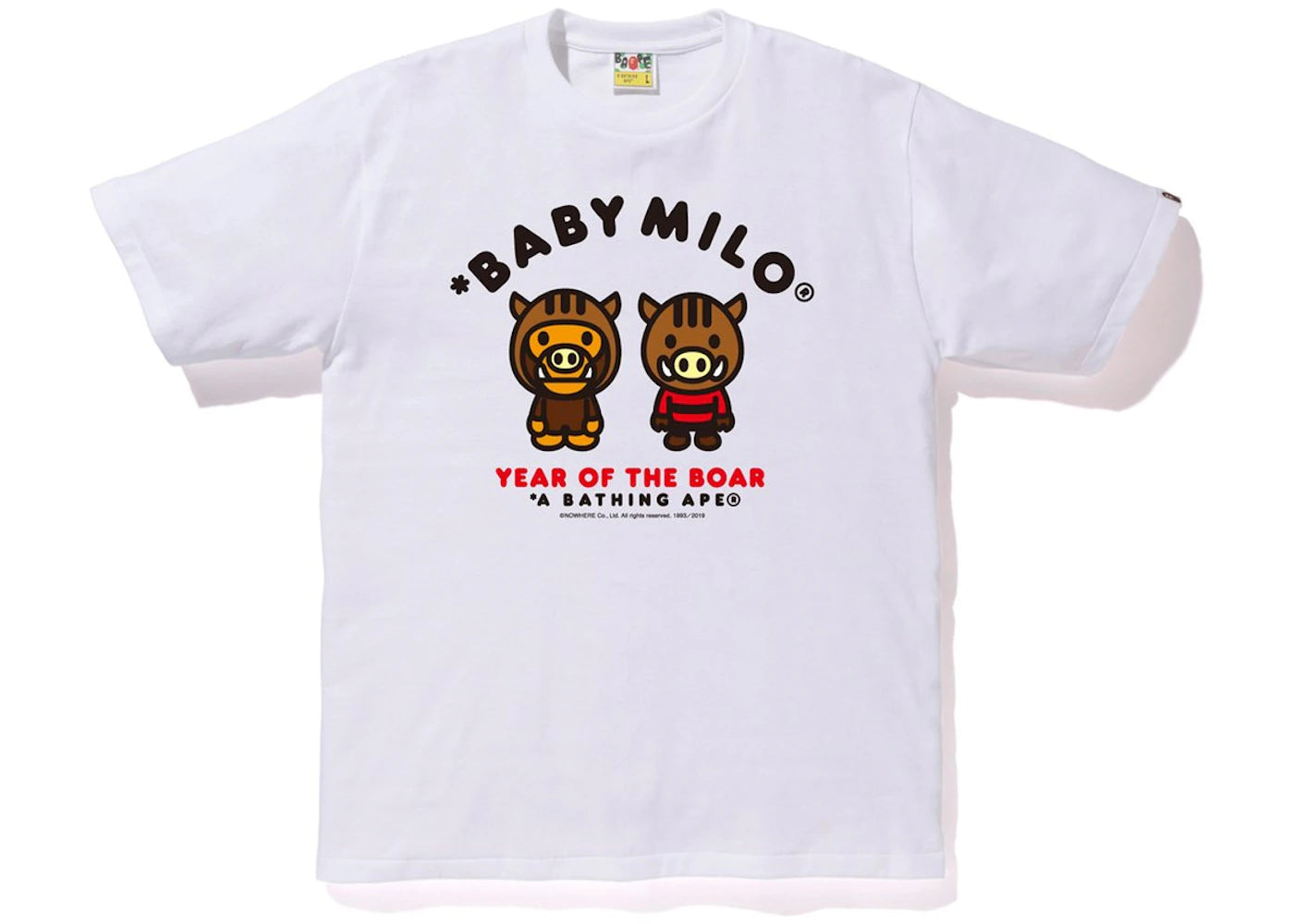 BAPE Baby Milo Year Of The Boar Tee White