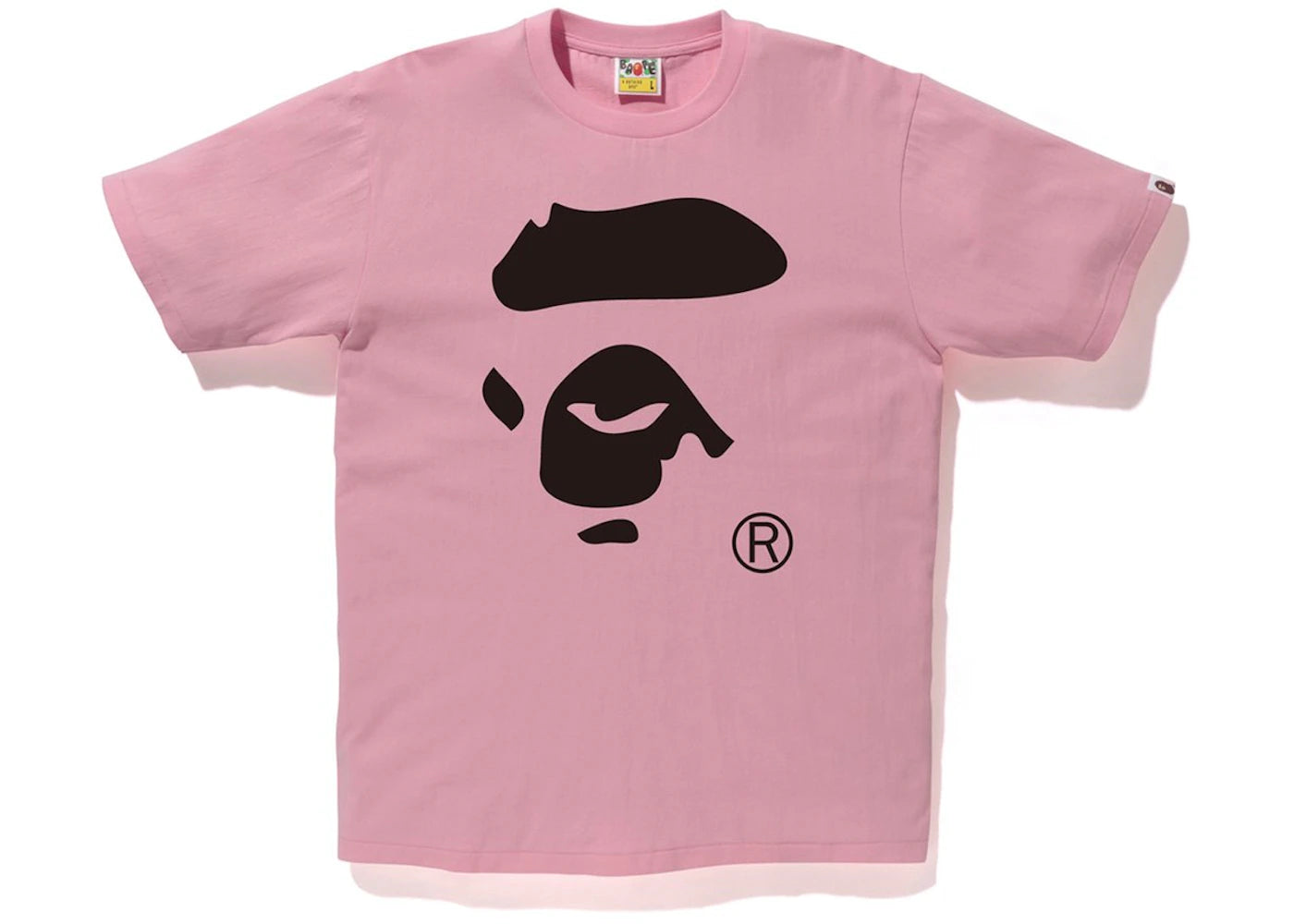 BAPE Bicolor Ape Face Tee Pink/Black