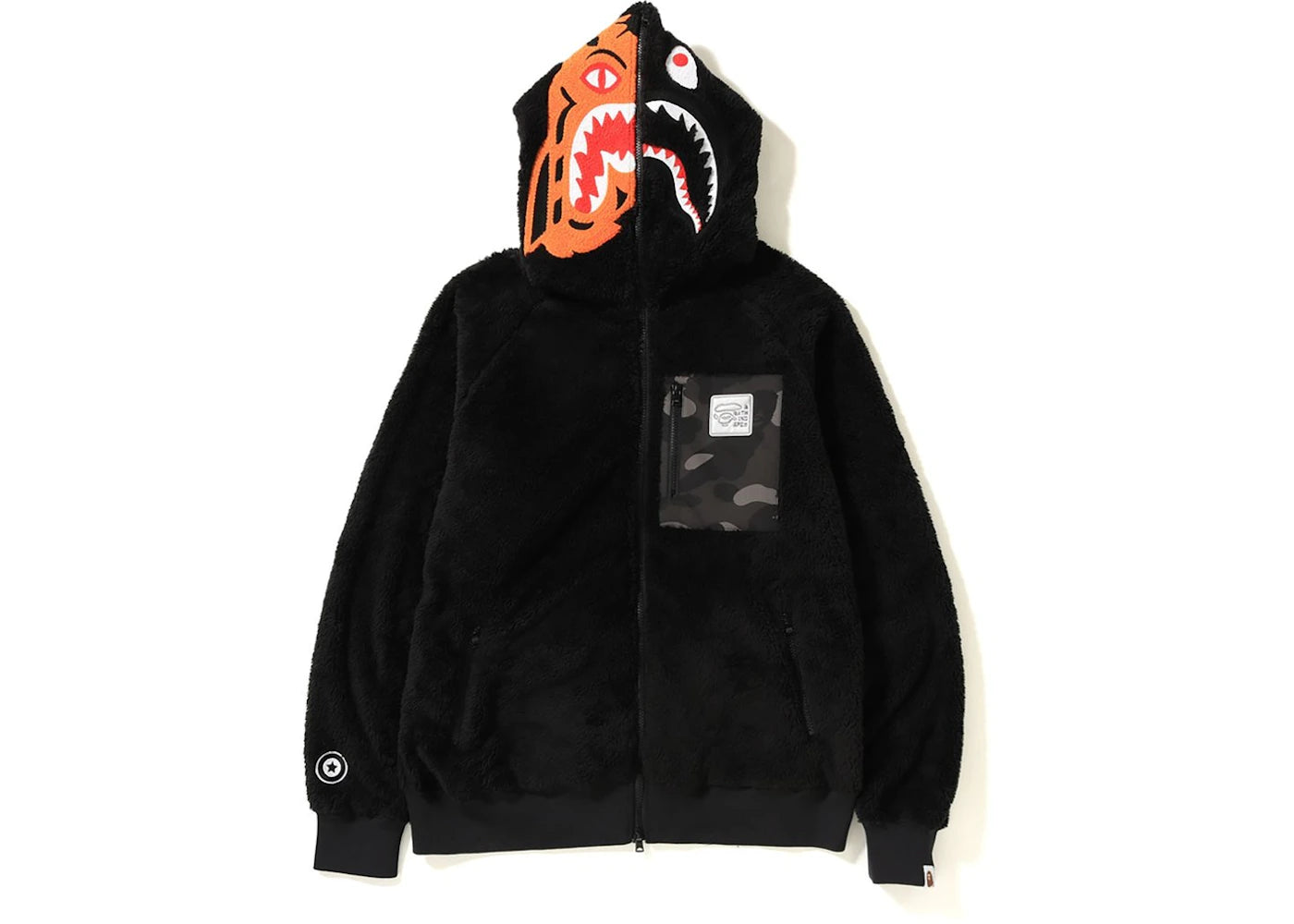 BAPE Boa Tiger Shark Hoodie Jacket Black