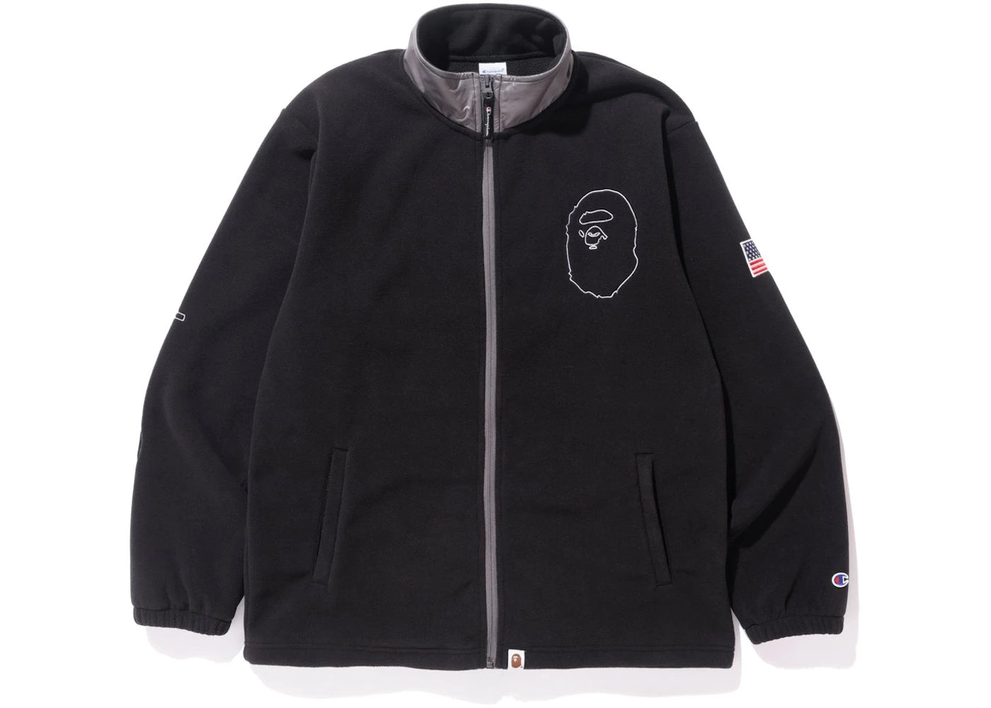 BAPE Champion Polartec Zip Jacket Jacket Black