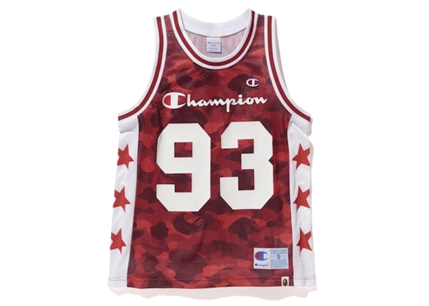 BAPE Champion Color Camo Mesh Tank Top Red