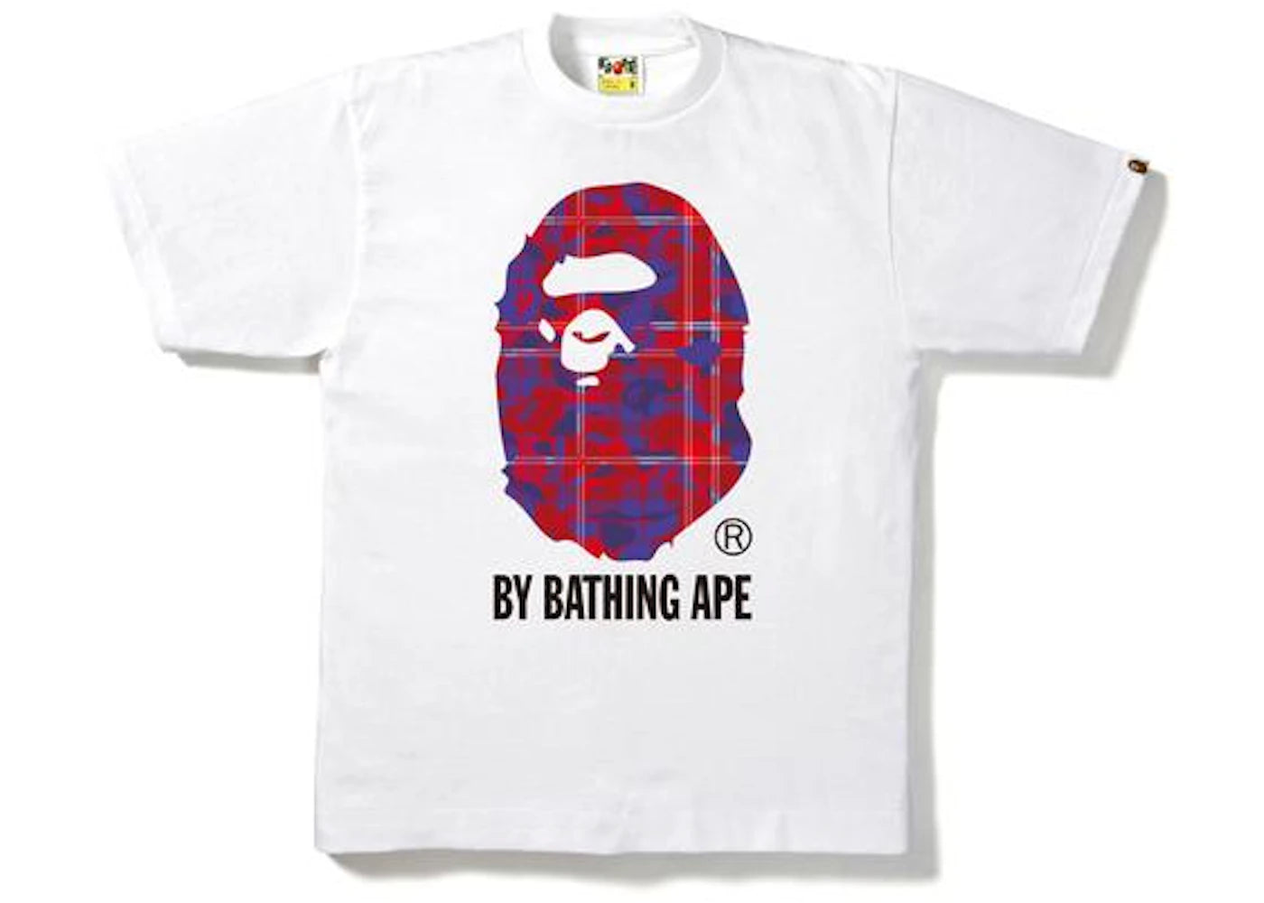 BAPE Check Camo by Bathing Tee Tee White/Red