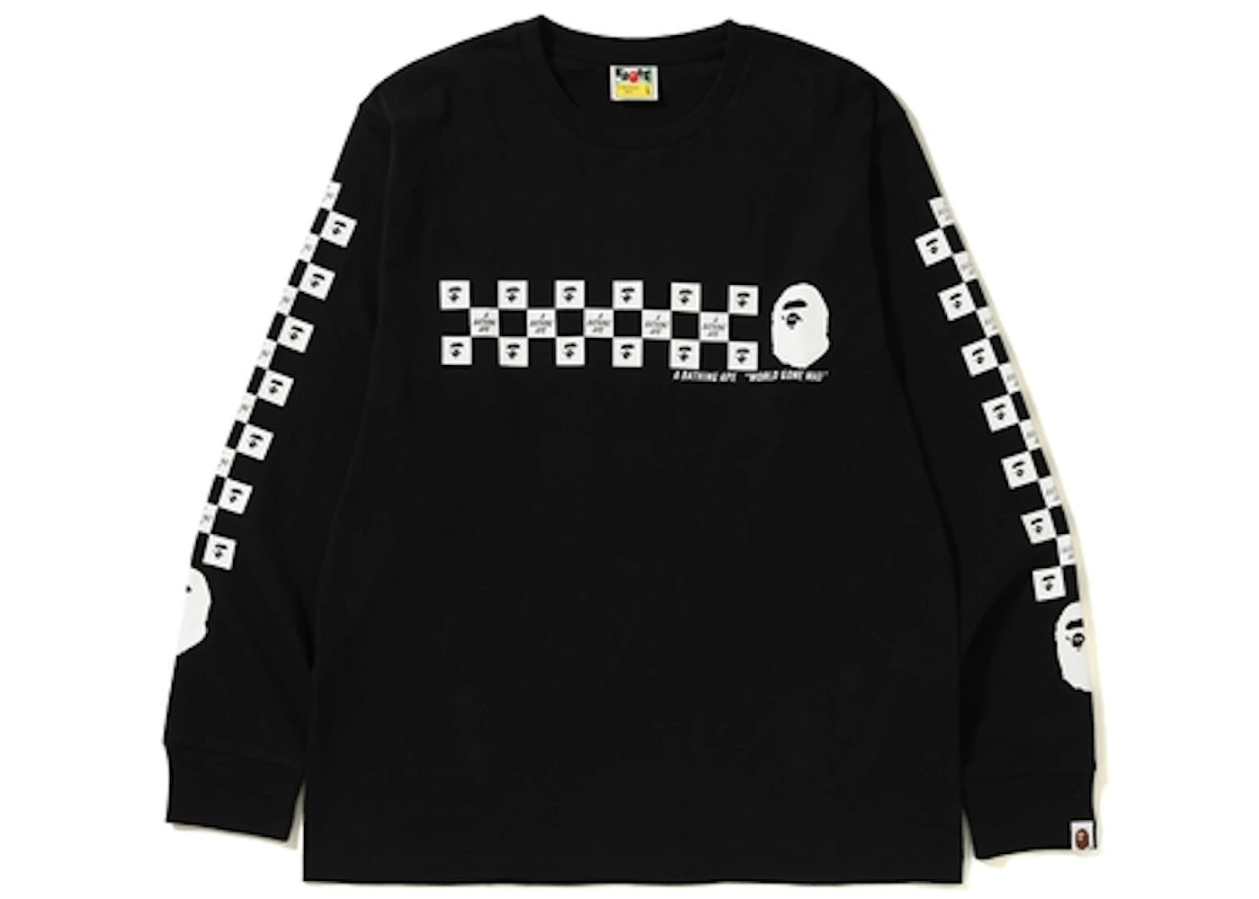 BAPE Checker L/S Tee Black