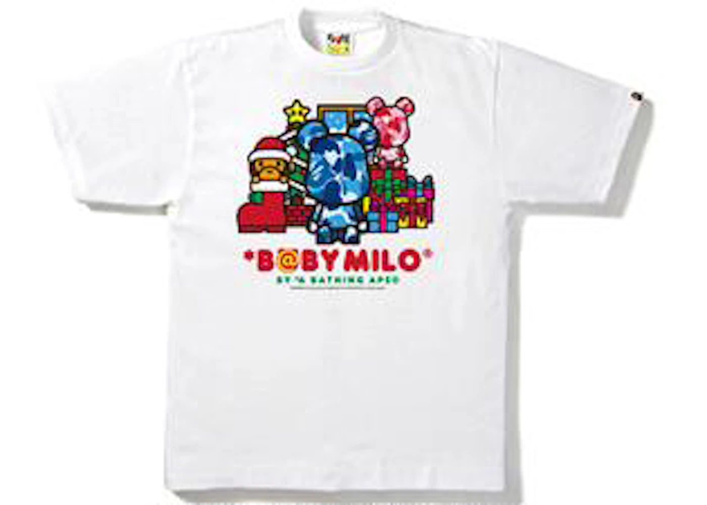 BAPE Christmas ABC Bearbrick Tee White