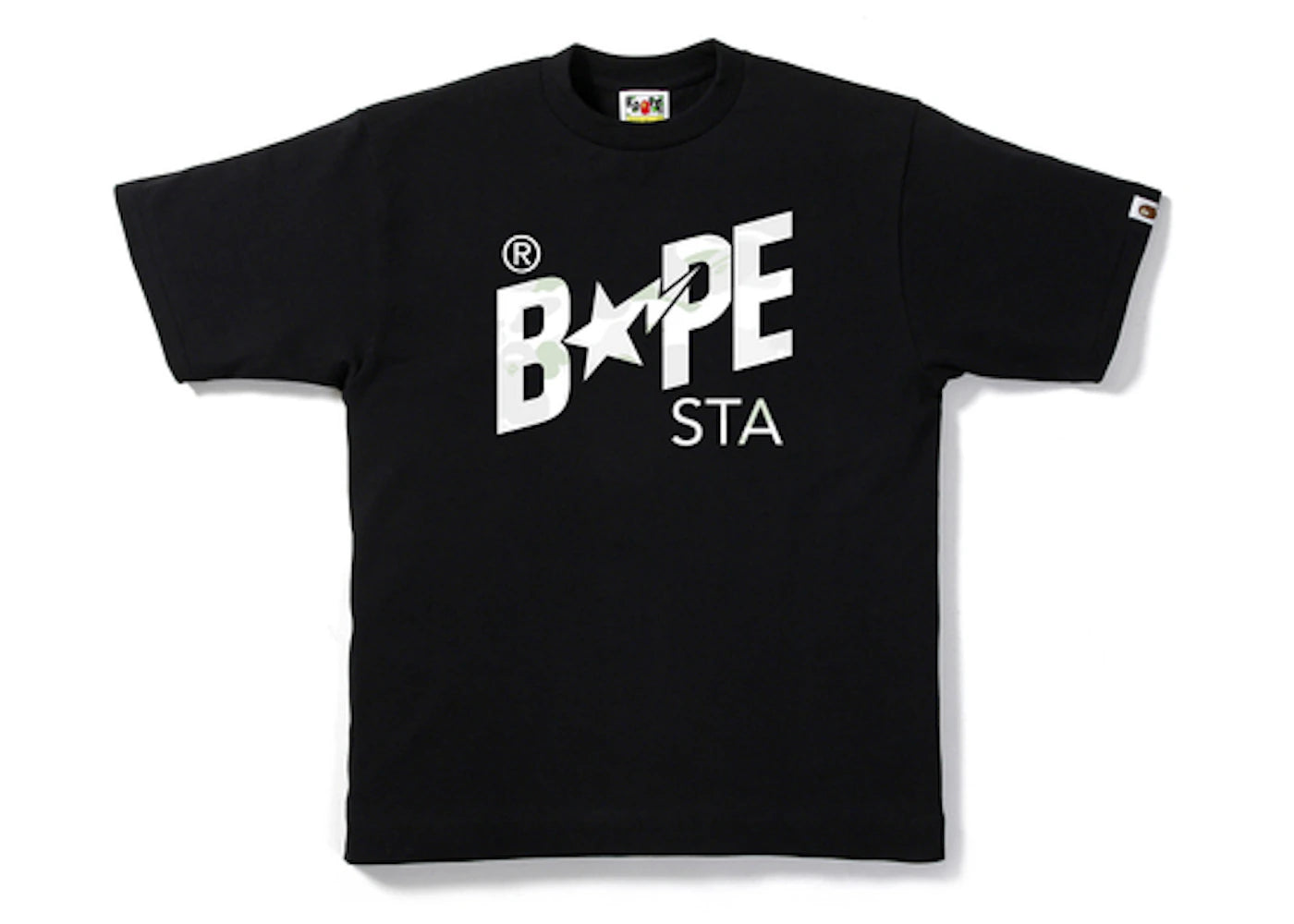 BAPE City Camo Bapesta Tee Black/White