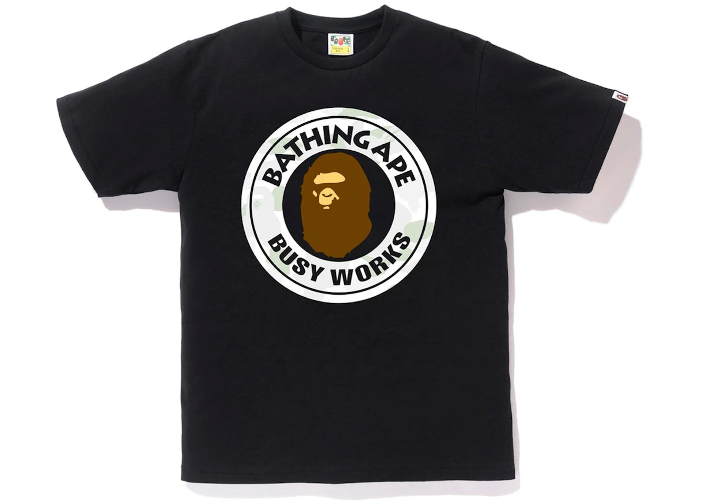 BAPE City Camo Busy Works Tee Black/White