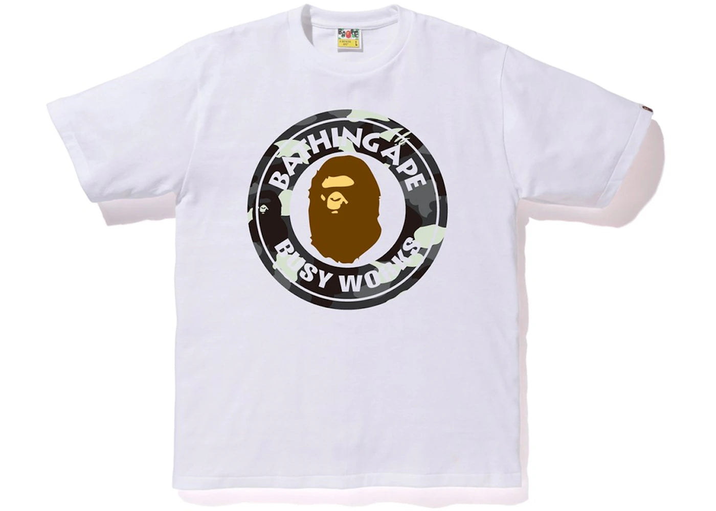 BAPE City Camo Busy Works Tee White/Black