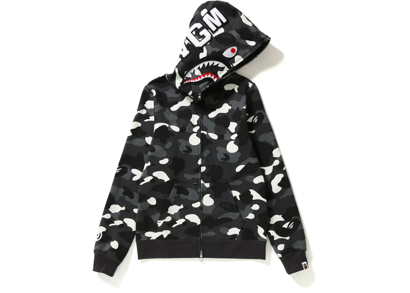 BAPE City Camo Shark Full Zip  Hoodie (Ladies) Black