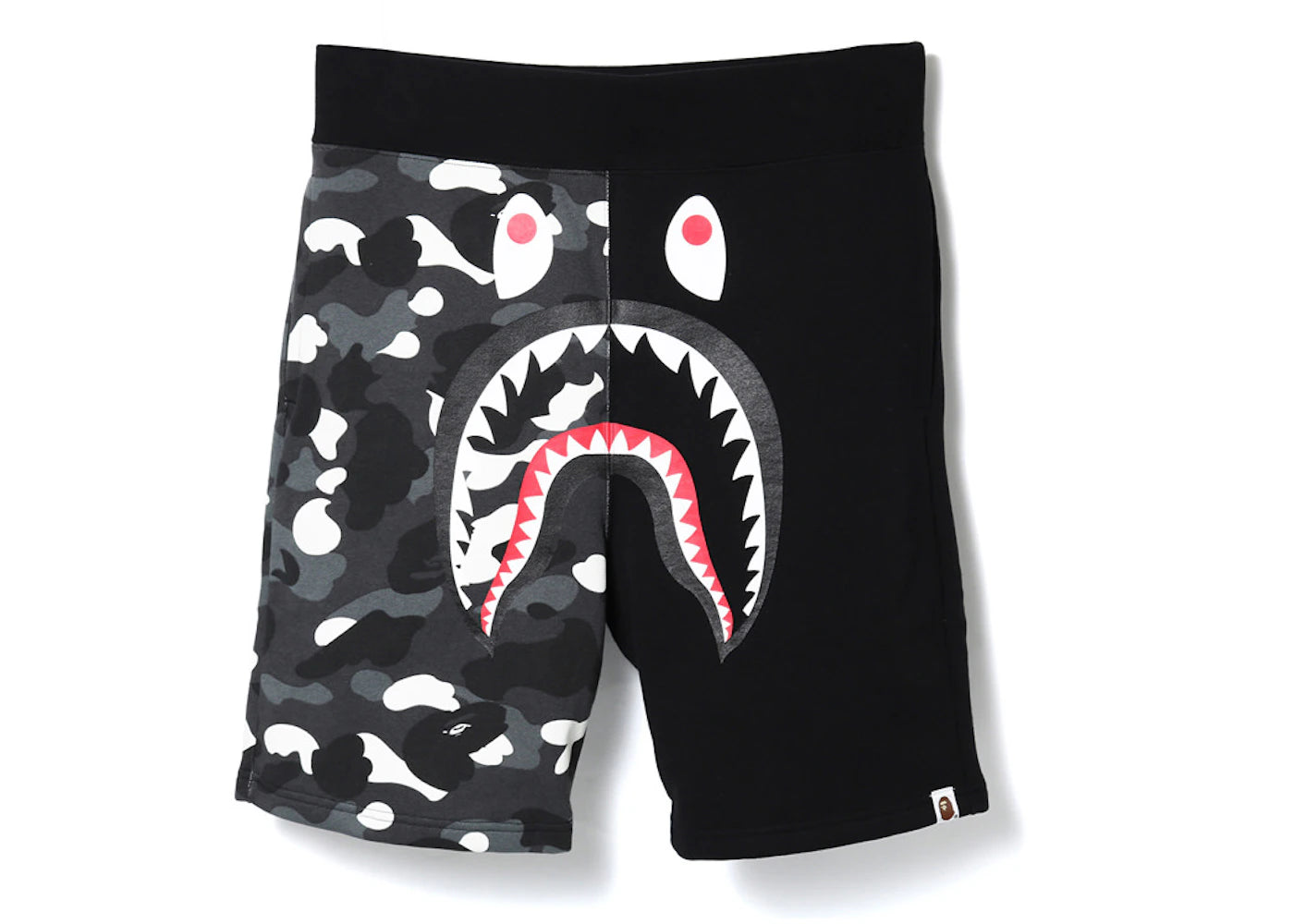 BAPE City Camo Shark Sweat Shorts Black