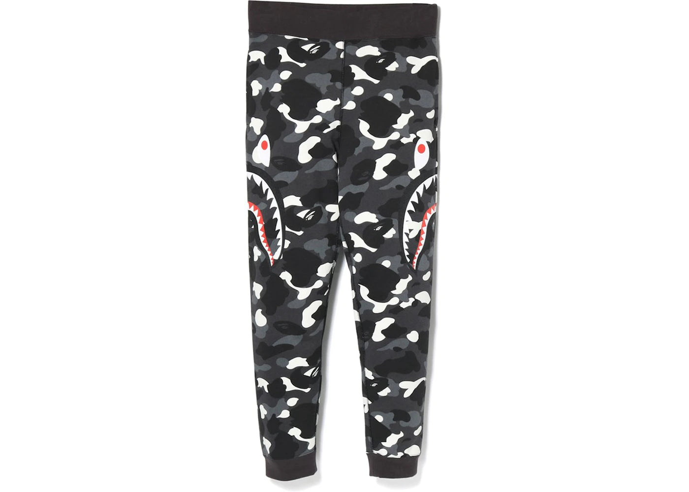 BAPE City Camo Side Shark Slim Sweat Pants Black