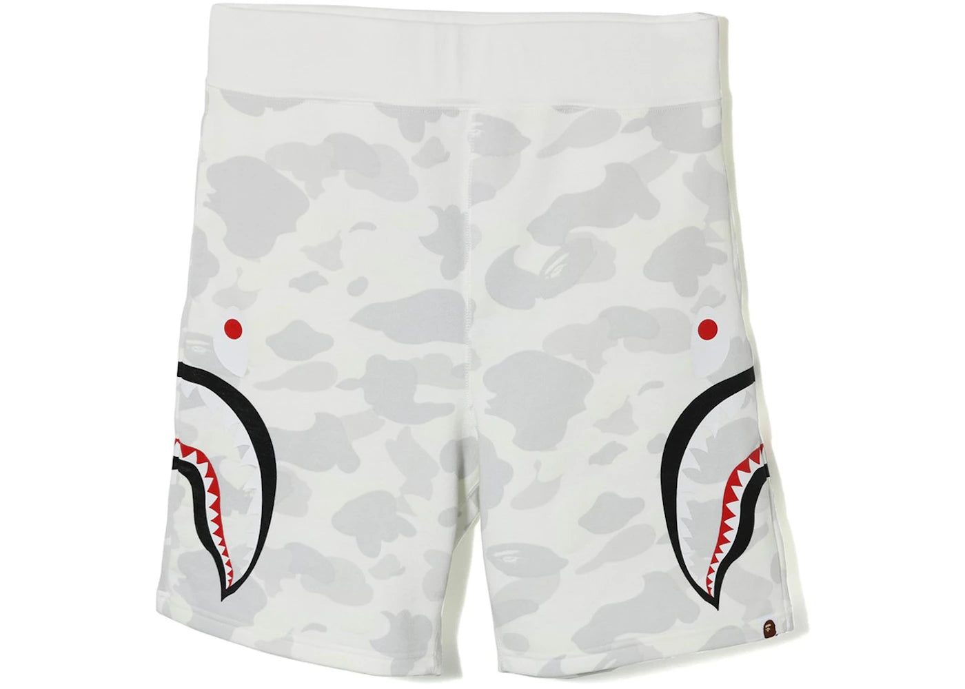 BAPE City Camo Side Shark Sweat Shorts White