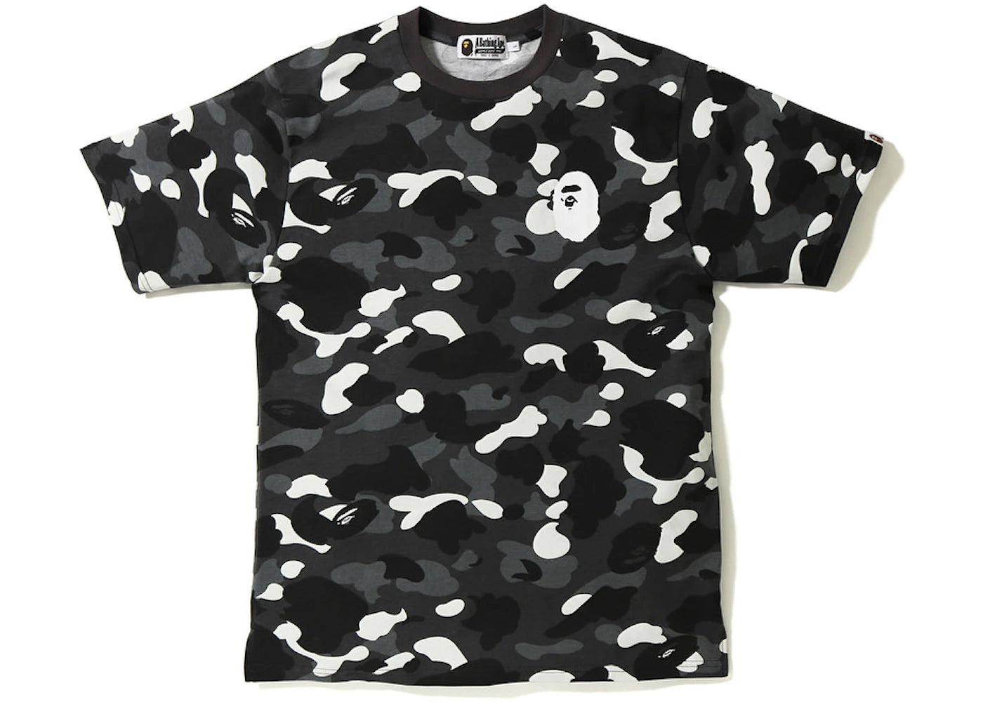 BAPE City Camo Side Slit Ape Head Tee Black