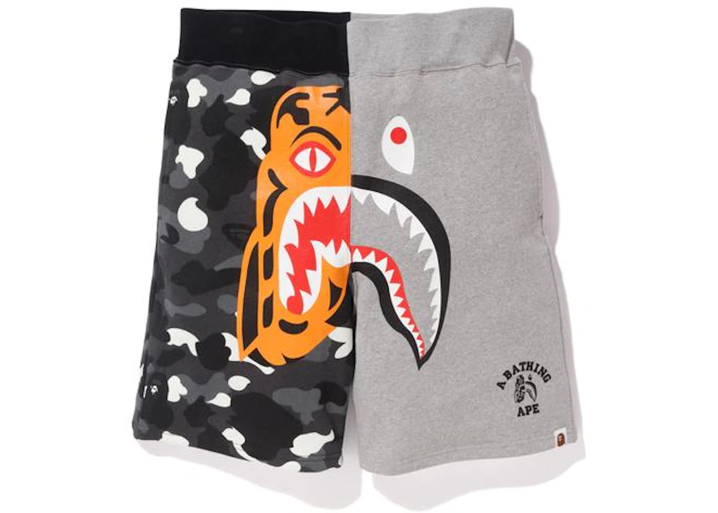 BAPE City Camo Tiger Shark Sweat Shorts Gray