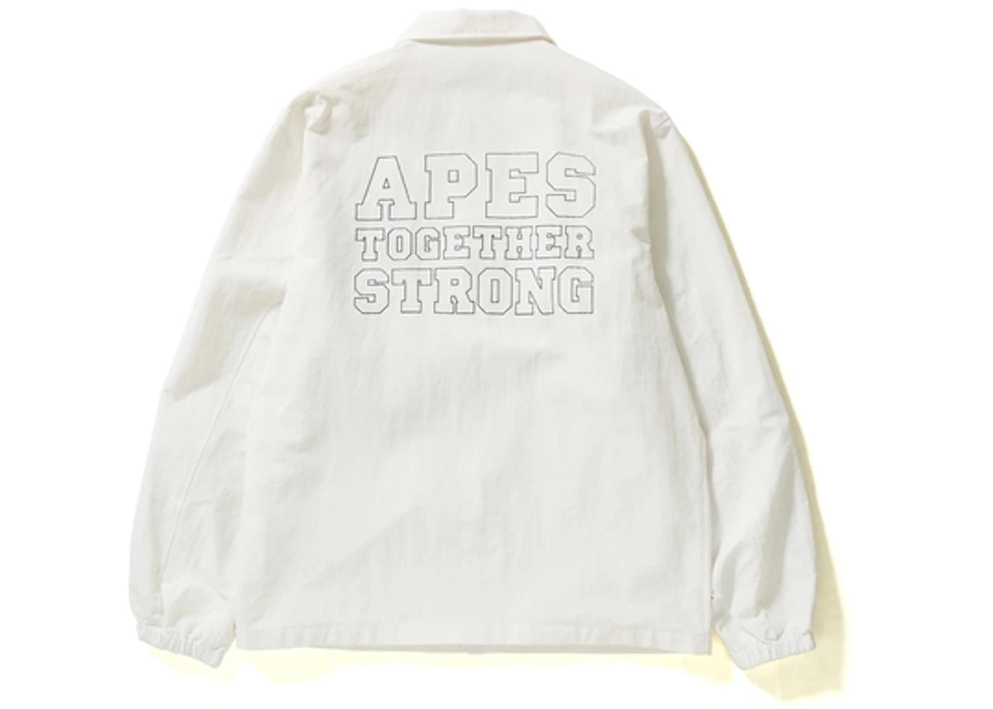 BAPE College Coach Jacket White