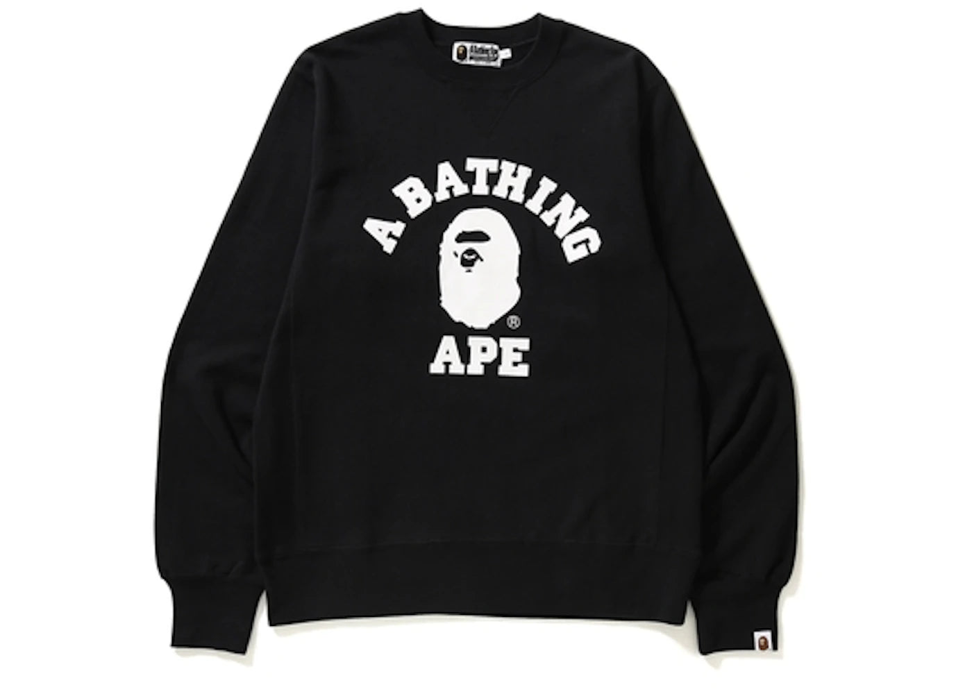 BAPE College Crewneck Black/White