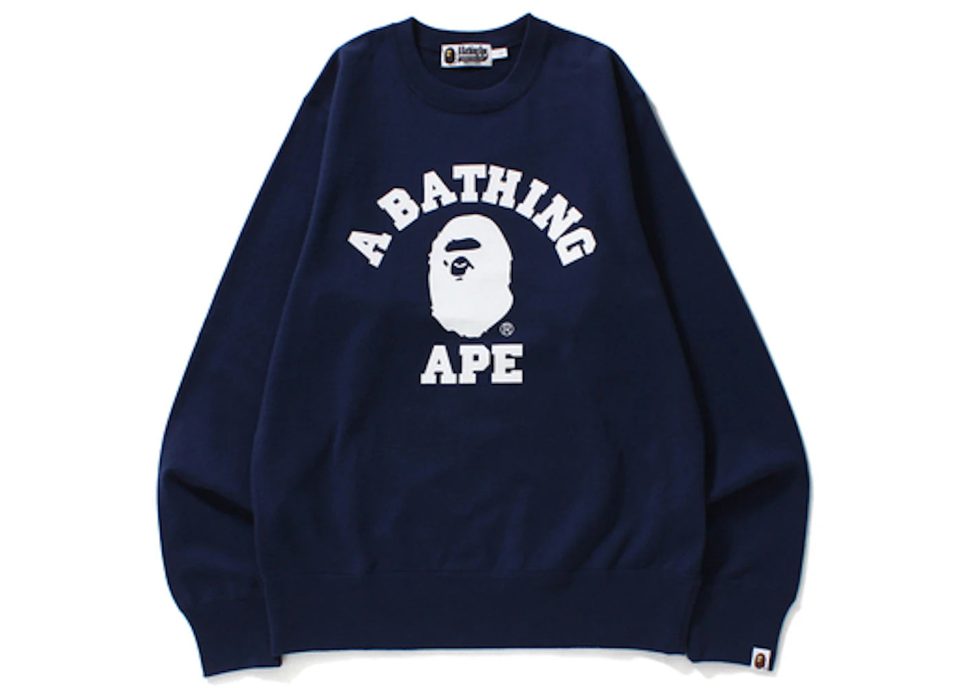 BAPE College Crewneck Navy