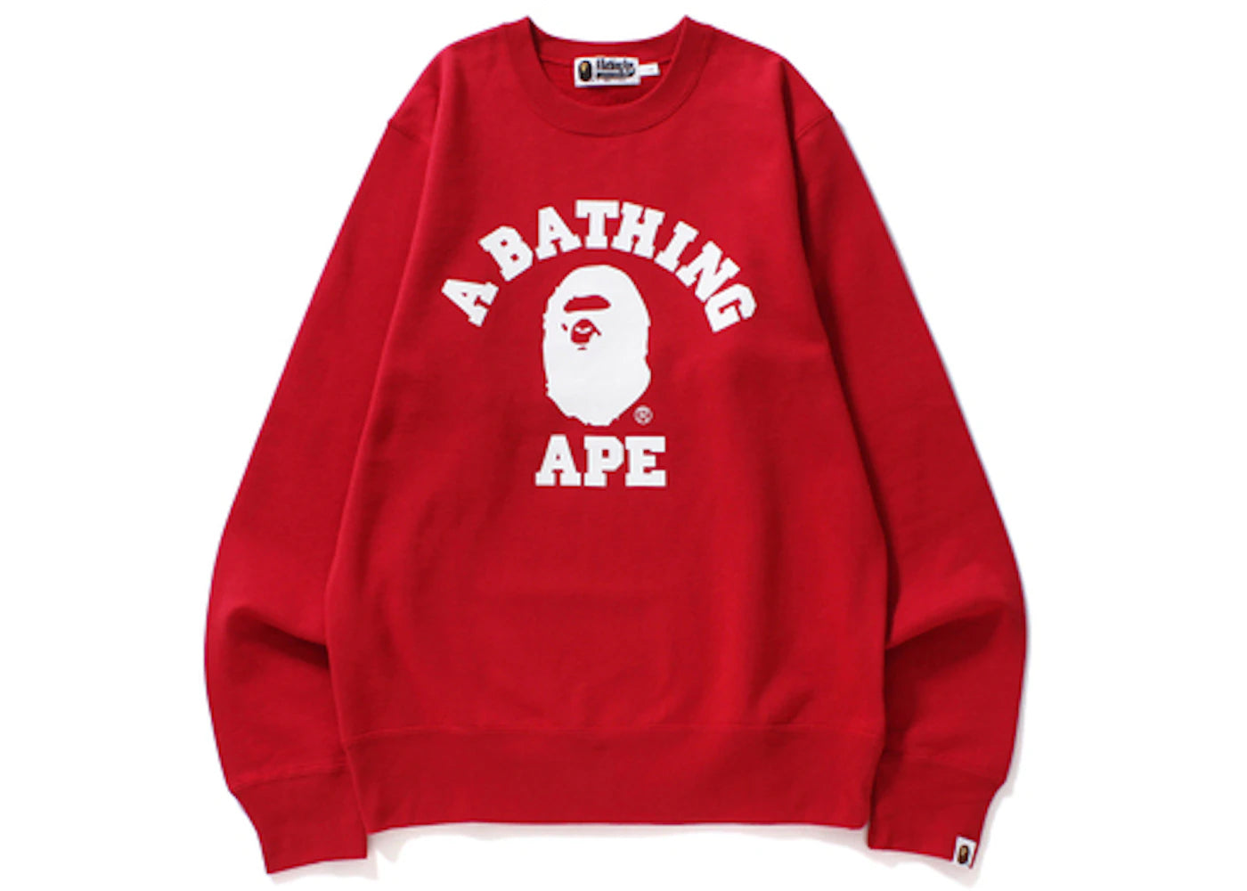 BAPE College Crewneck Red