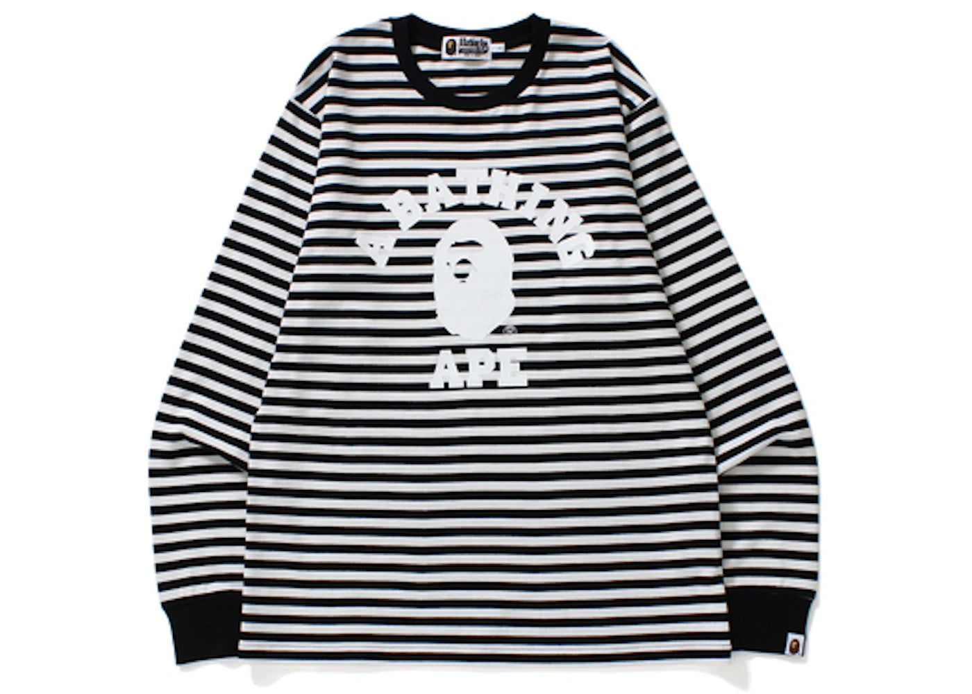 BAPE College Hoop Long Sleeve Tee Black/White