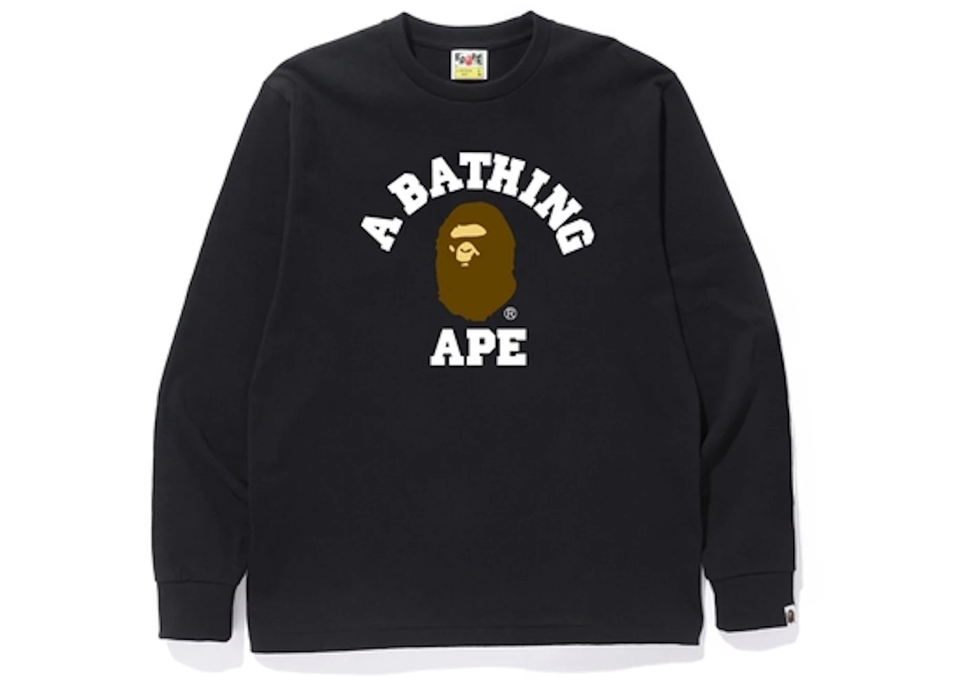 BAPE College L/S Tee Black
