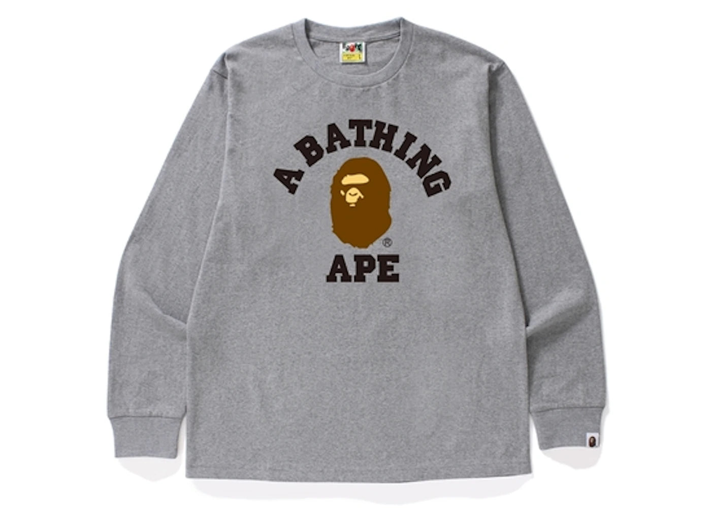 BAPE College L/S Tee Gray