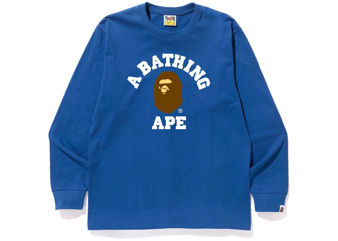 BAPE College L/S Tee (SS19) Blue