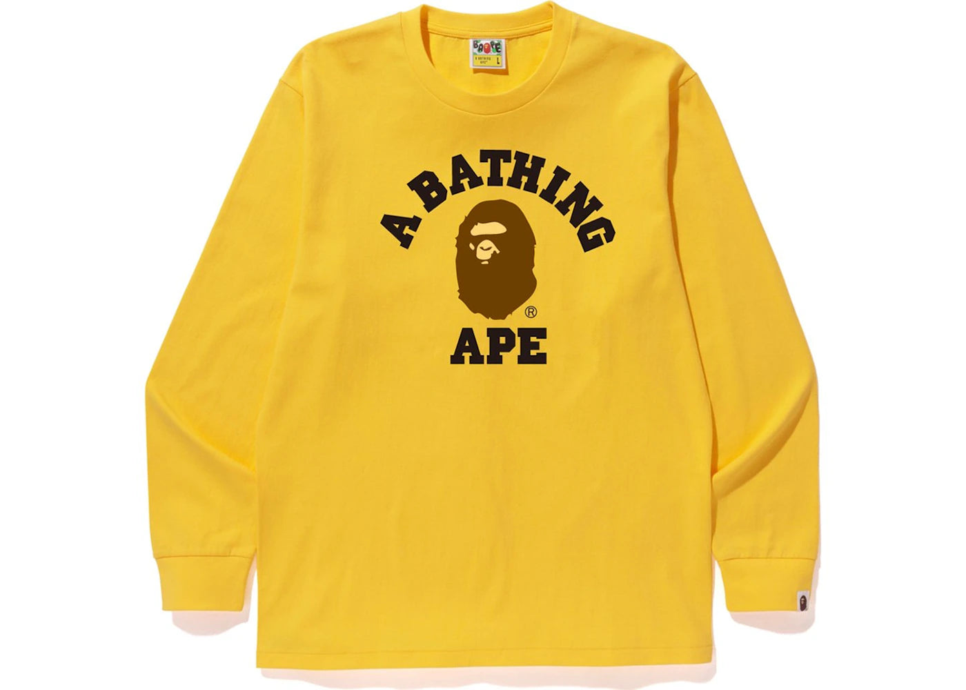 BAPE College L/S Tee Yellow