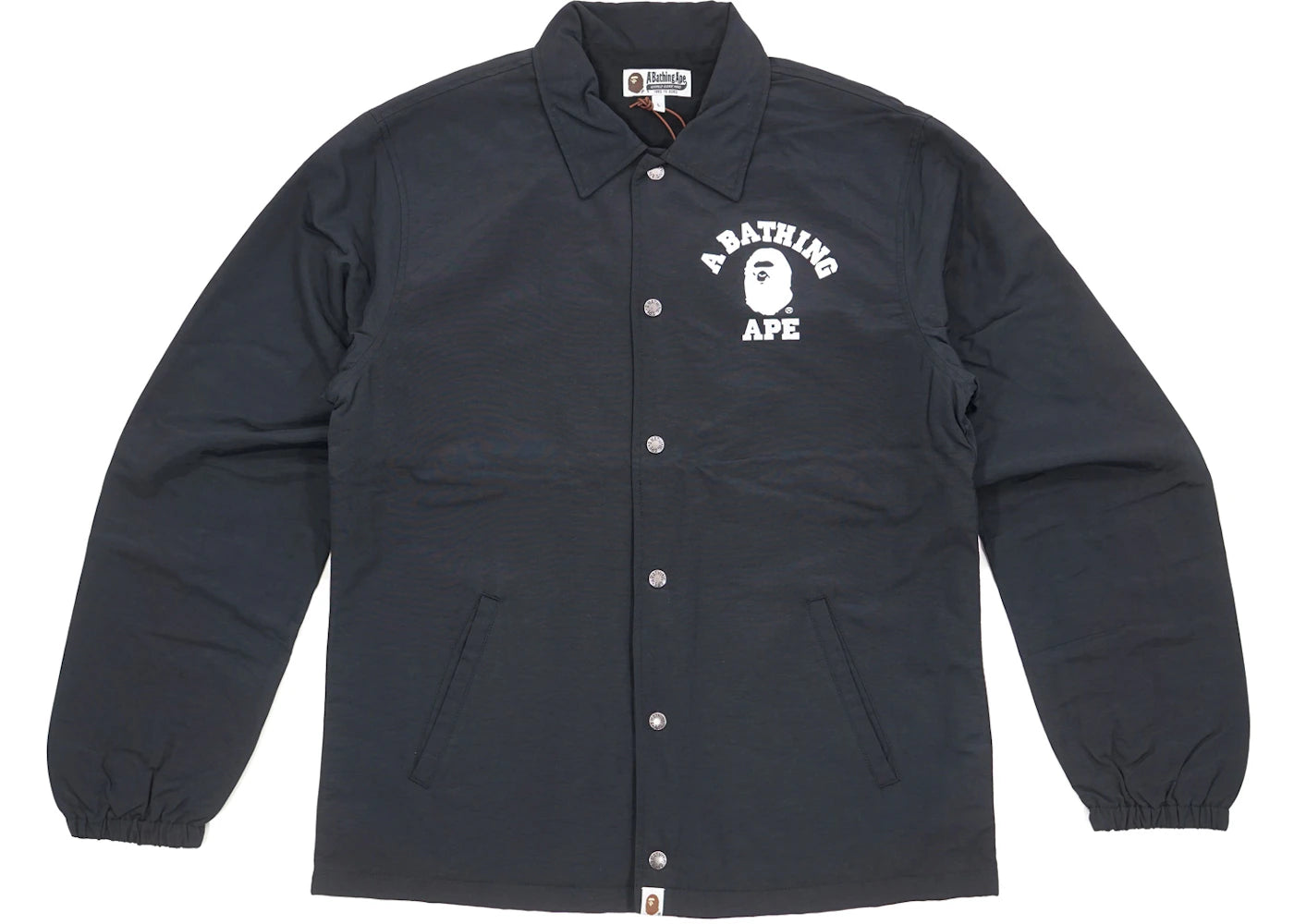BAPE College Logo Coach Jacket Black