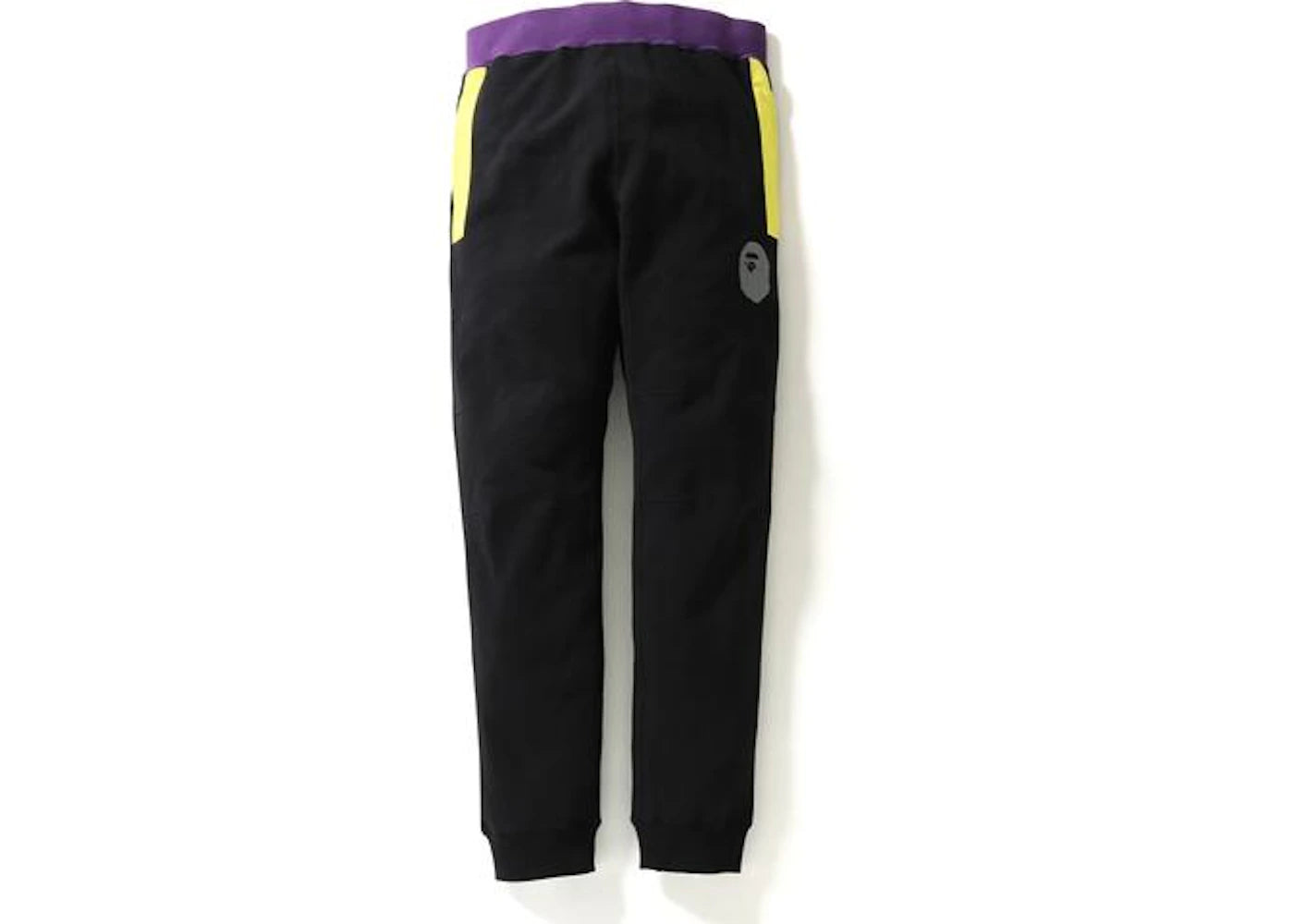 BAPE Color Block Slim Sweat Pants Pants Black