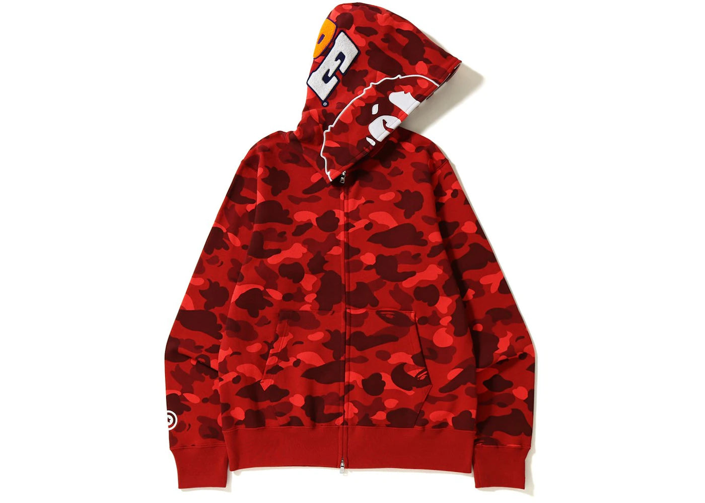 BAPE Color Camo 2nd Ape Hoodie Red