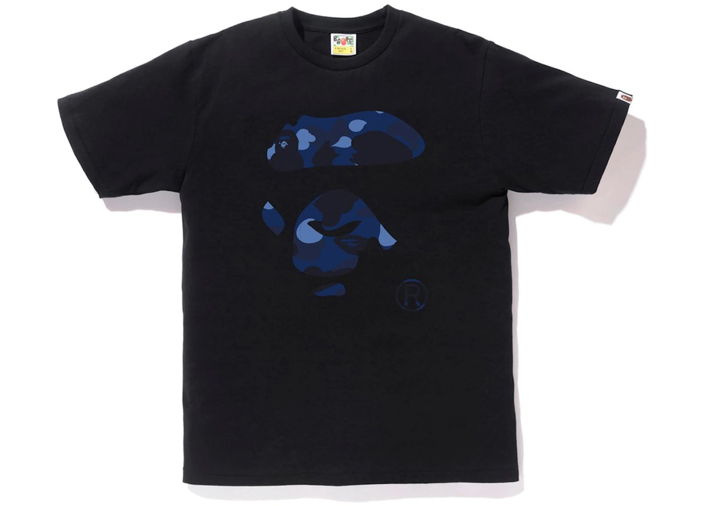 BAPE Color Camo Ape Face Tee Black/Blue