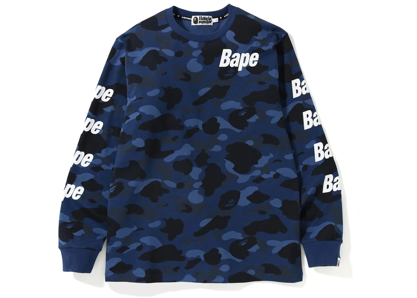 BAPE Color Camo Bape LS Tee Blue