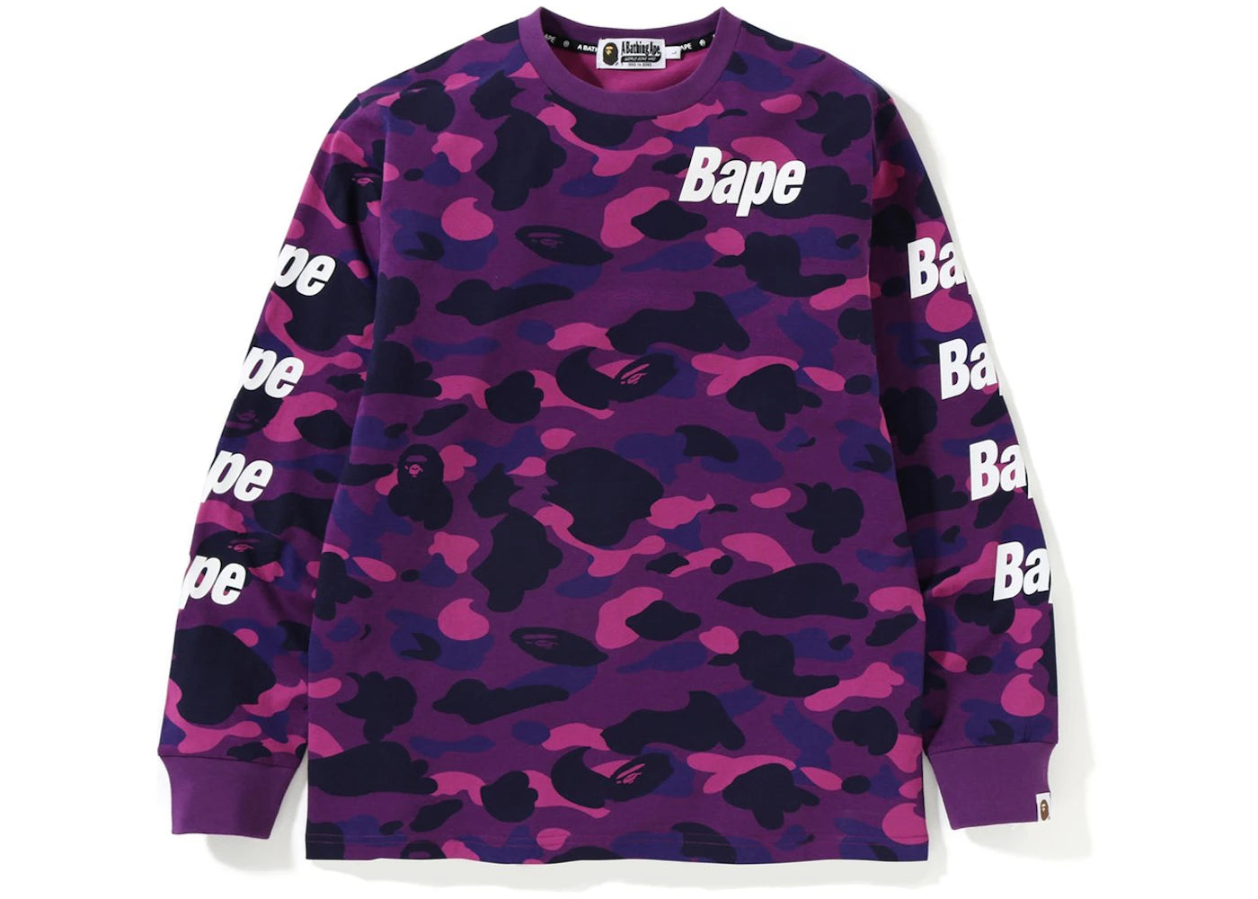 BAPE Color Camo Bape LS Tee Purple