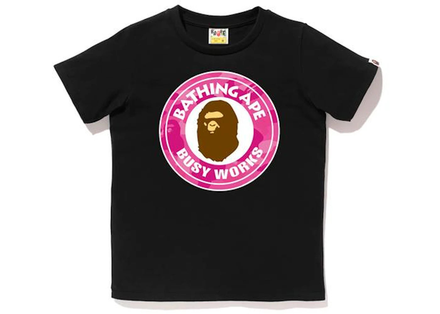 BAPE Color Camo Busy Works Tee L Black/Pink