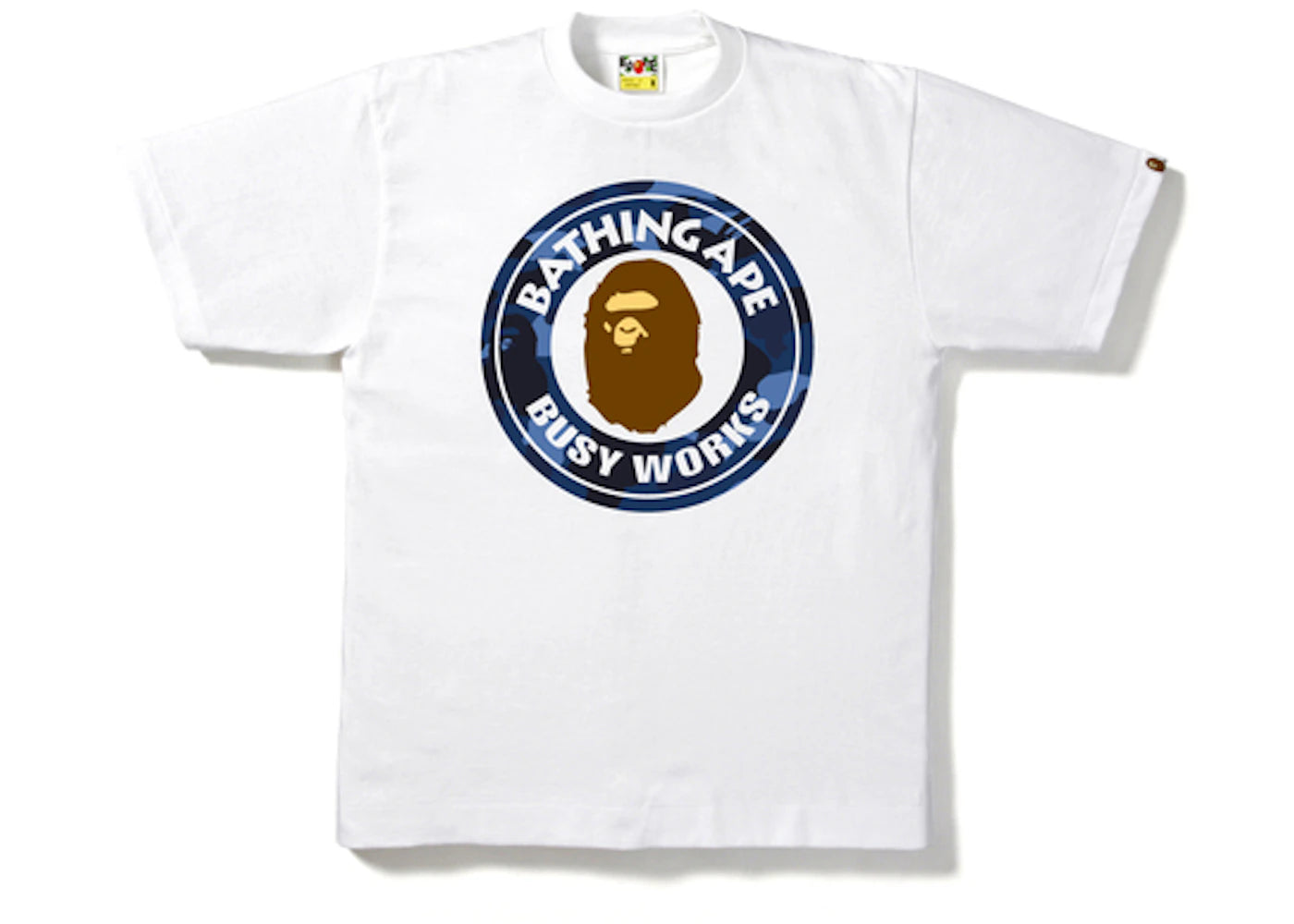 BAPE Color Camo Busy Works Tee White/Blue