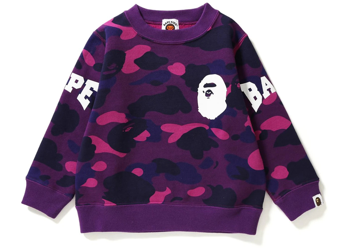 BAPE Color Camo Crewneck Crewneck (Kids) Purple