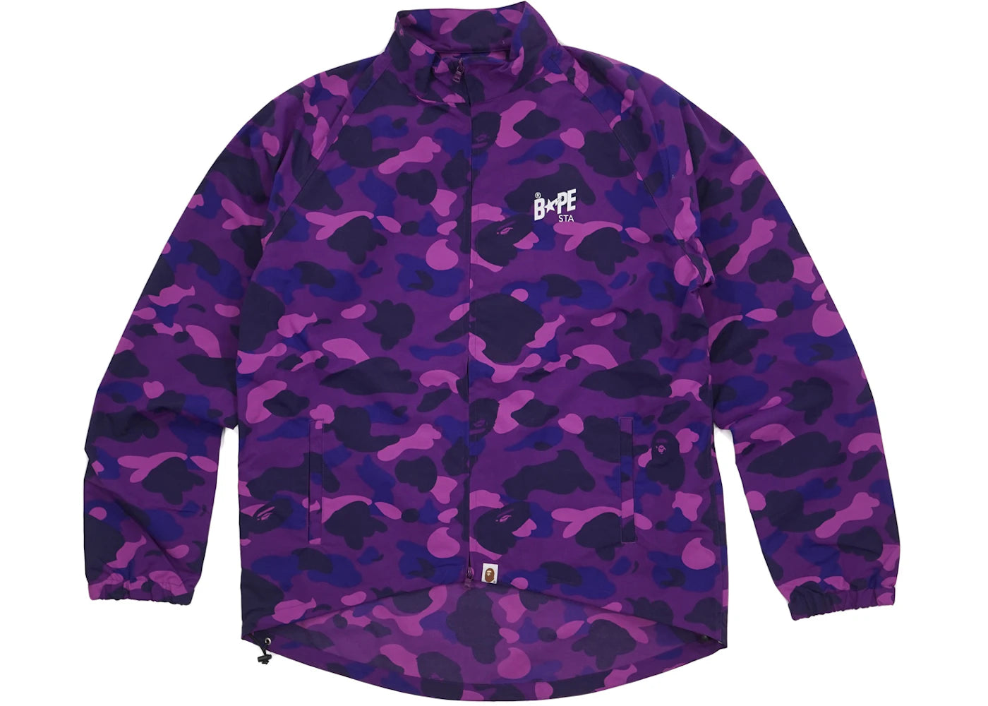 BAPE Color Camo Cycling Windbreaker Jacket Purple