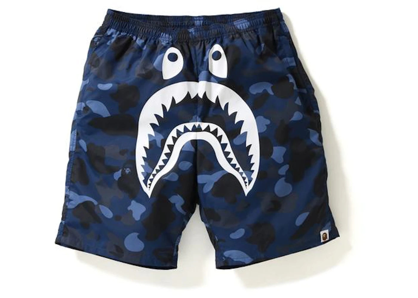 BAPE Color Camo Shark Beach Shorts Navy