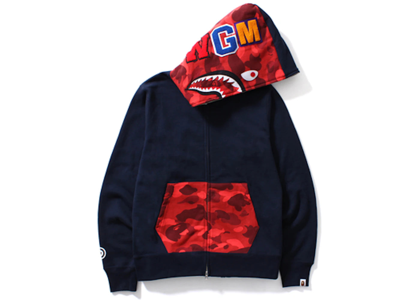 BAPE Color Camo Shark Full Zip Hoodie Navy