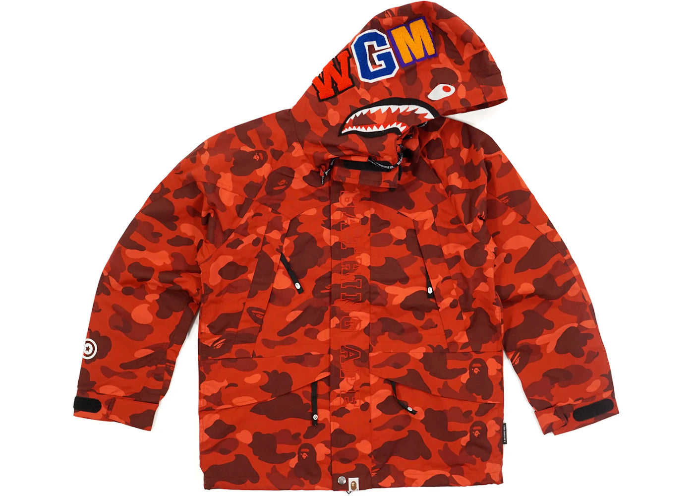 BAPE Color Camo Shark Snowboard Jacket Red