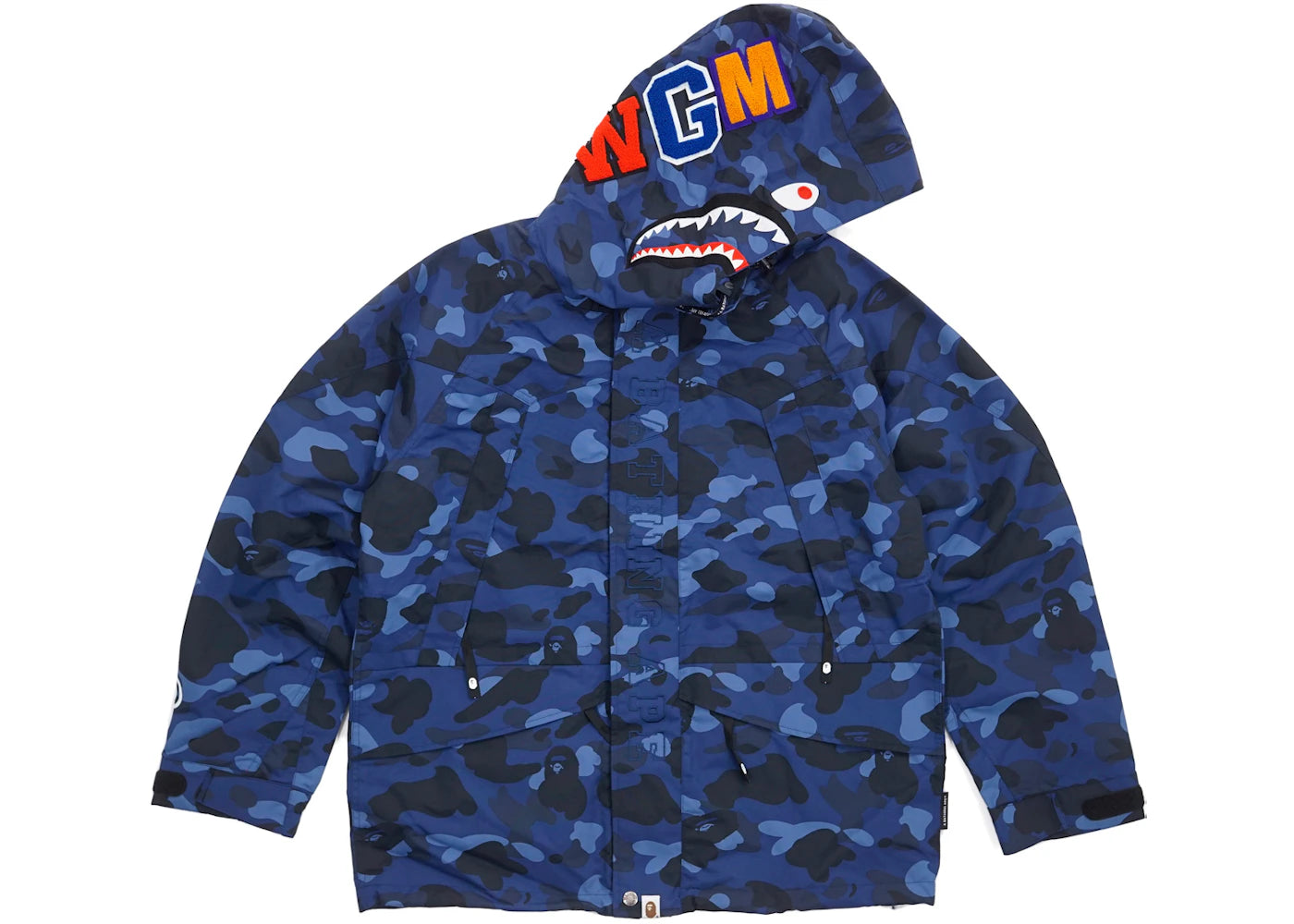 BAPE Color Camo Shark Snowboarding Jacket Blue