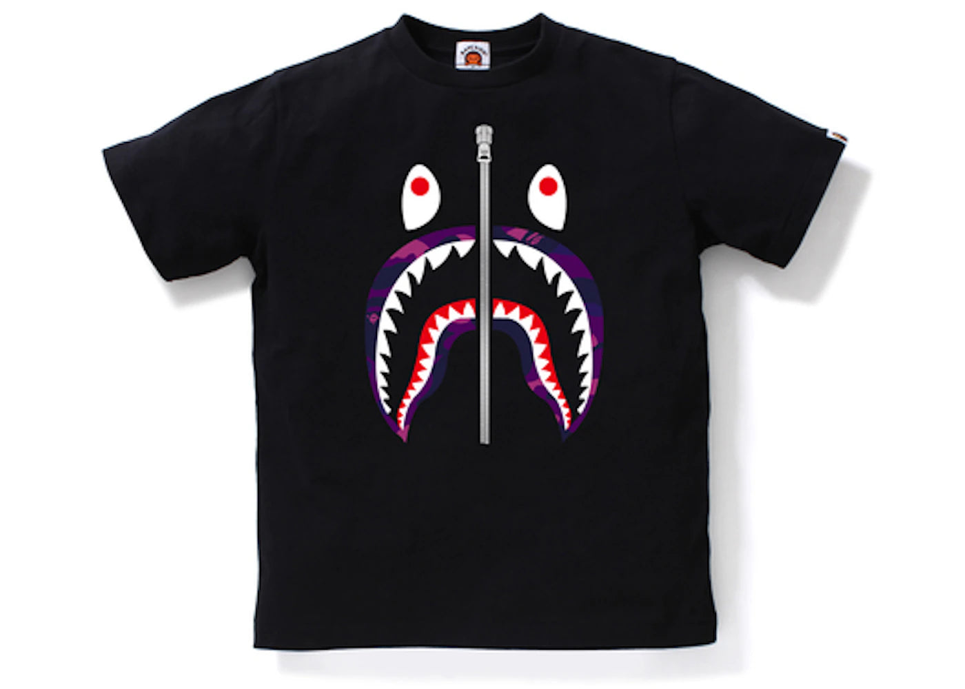 BAPE Color Camo Shark Tee (Kids) Black/Violet