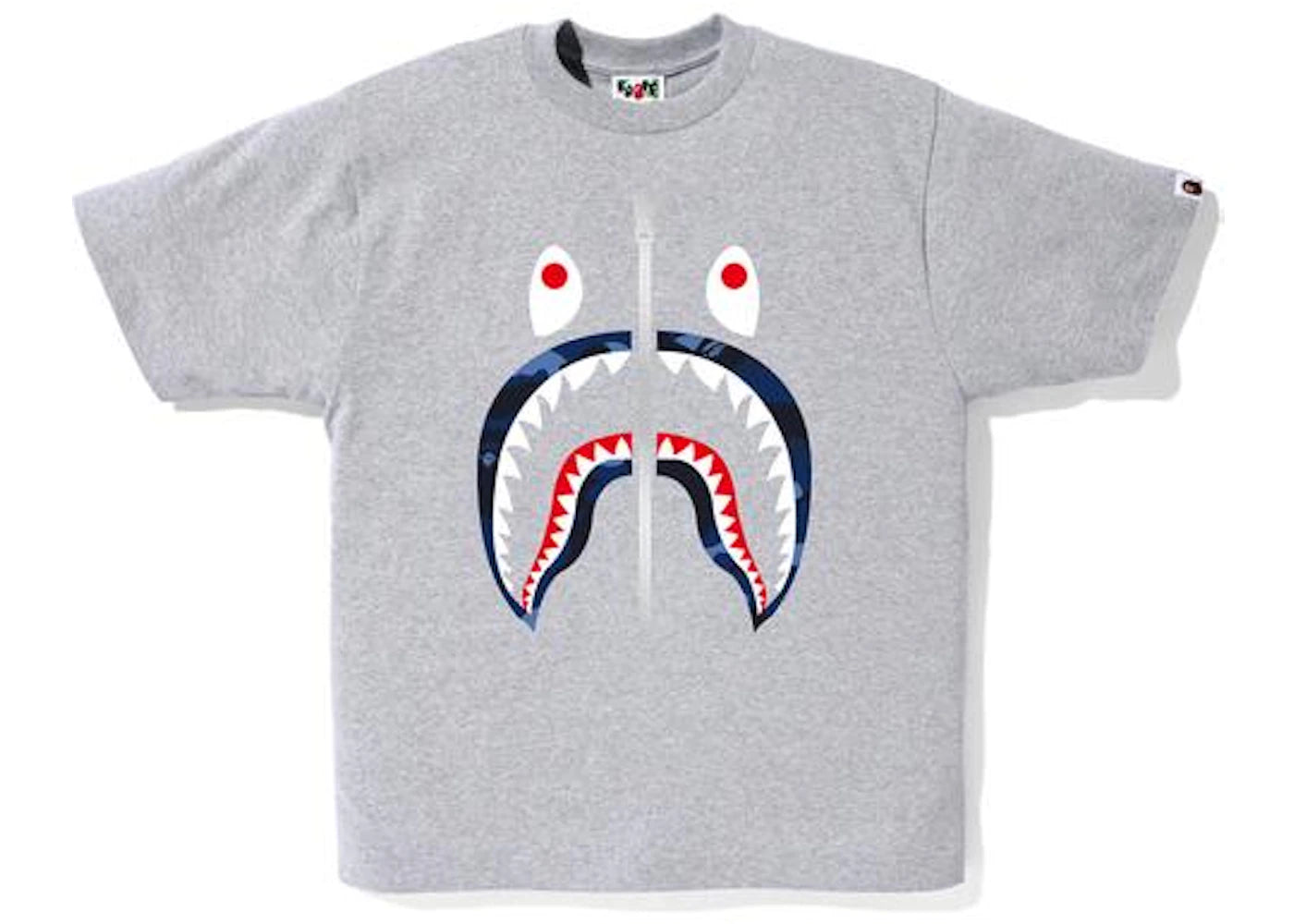 BAPE Color Camo Shark Tee Tee Gray/Navy