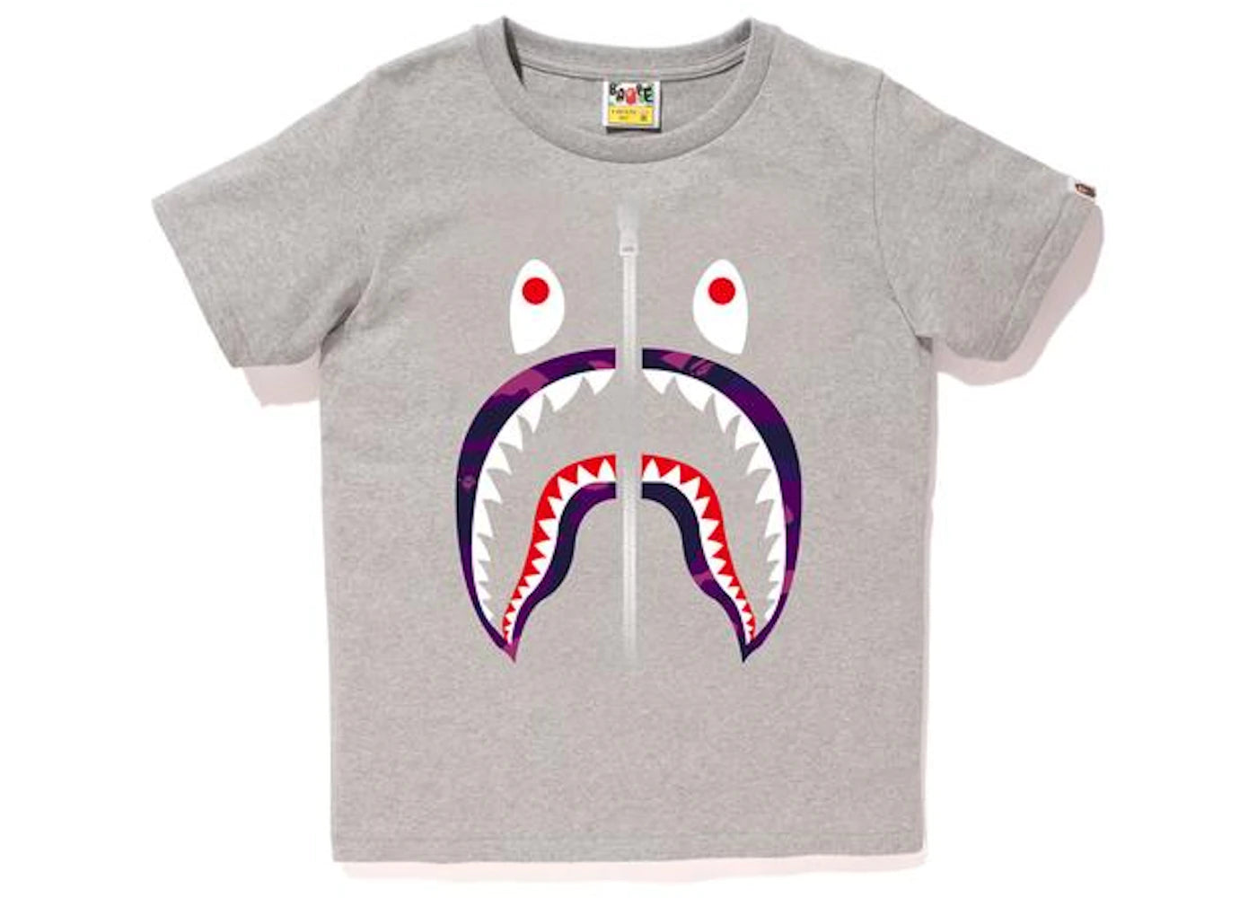 BAPE Color Camo Shark Tee Tee (Ladies) Gray/Purple