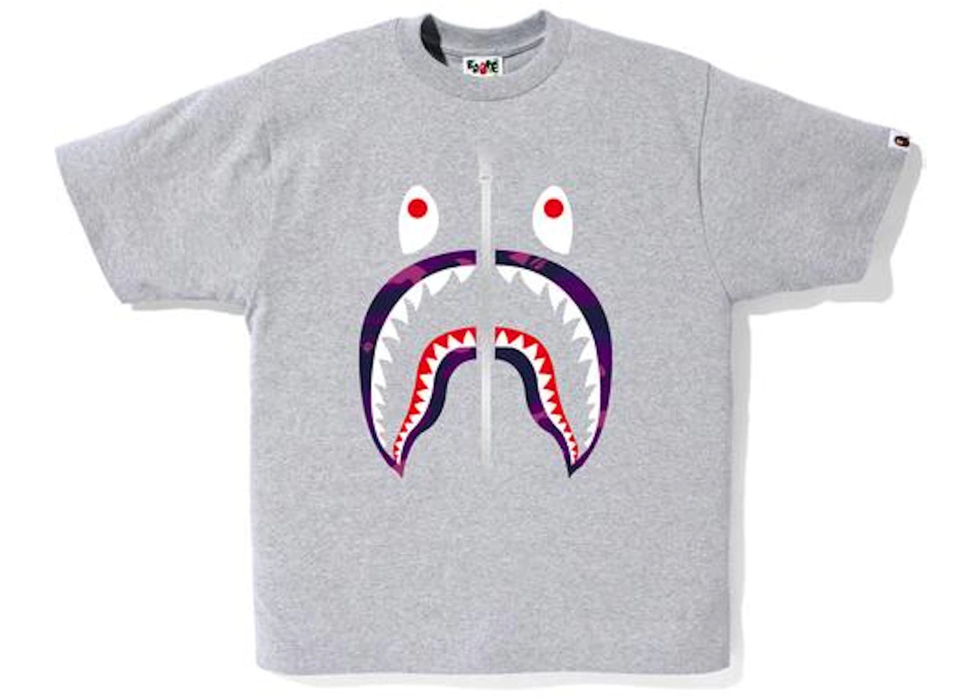 BAPE Color Camo Shark Tee Tee Gray/Purple